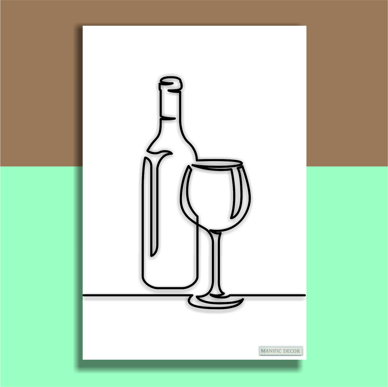 Картина на холсті інтер'єрна абстрактна настінна арт панно Manific Decor "Wineglass / Келихи для вина", фото 1