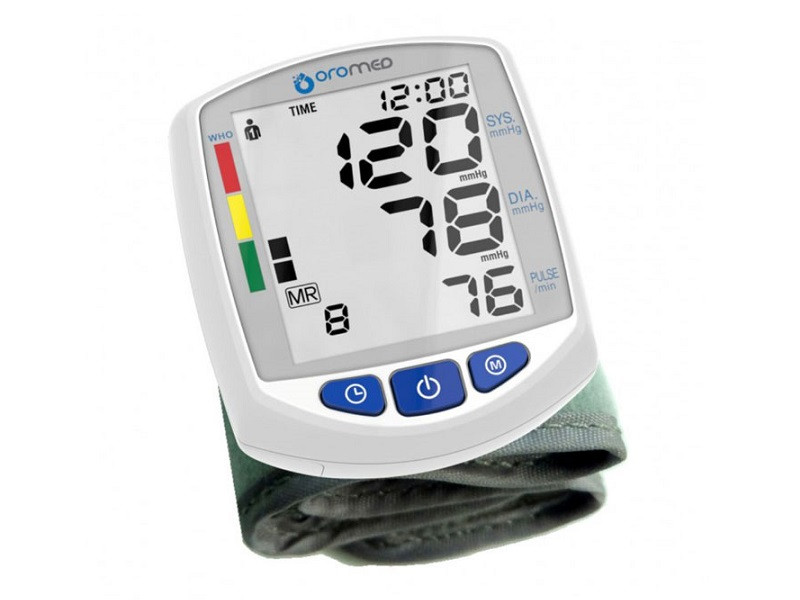 Тонометр автоматичний на зап'ястя ORO-SM2 COMFORT з великим дисплеєм, Польща