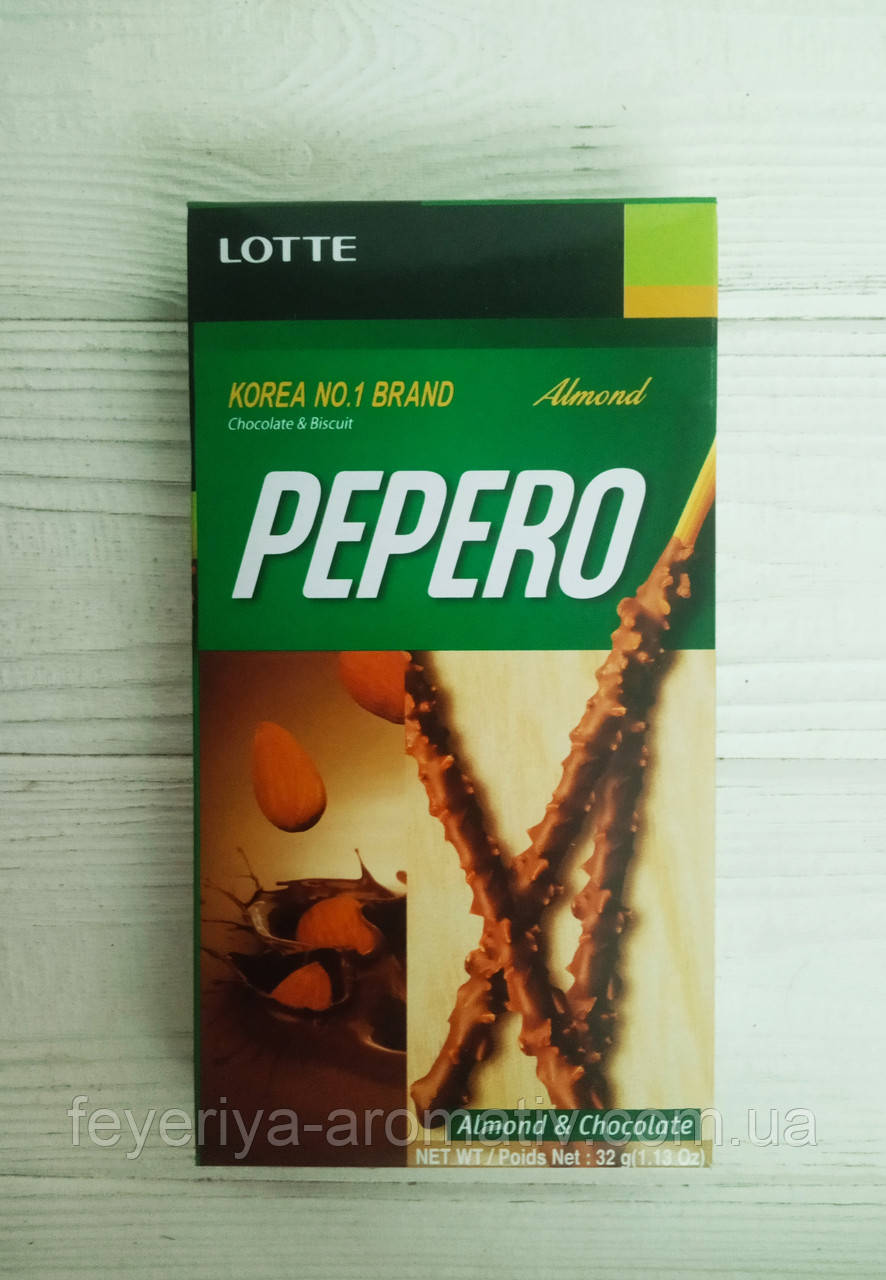 Печиво в шоколаді Pepero Almond 32г Lotte (Корея)