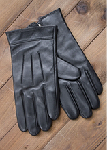 Чоловічі шкіряні рукавички Shust Кларк чорні сенсорні