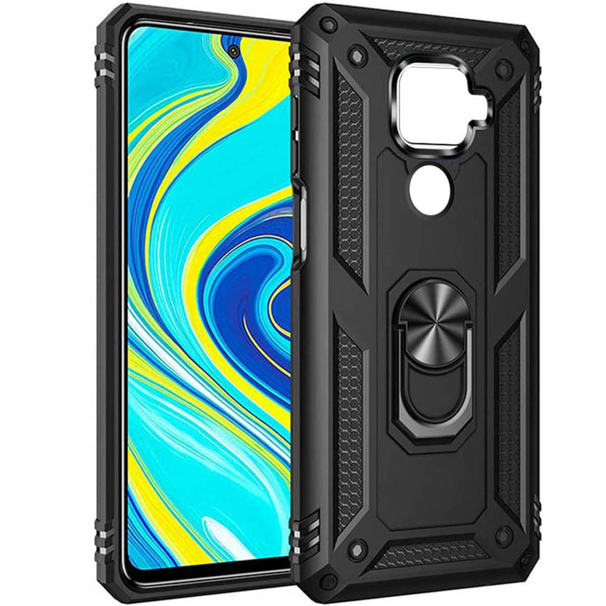 Броньований чохол Serge Ring Xiaomi Redmi Note 9 / Redmi 10X чорний