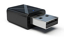 USB ЮСБ Блютуз Bluetooth 5.0 для ноутбука, ПК, телевізора - передавач і приймач з роз'ємом Jack