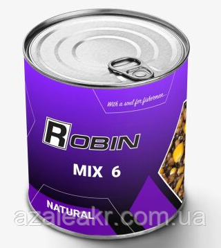 Зерновий мікс (цілі зерна) "MIX-6" Robin 900 ml ж/б, фото 2