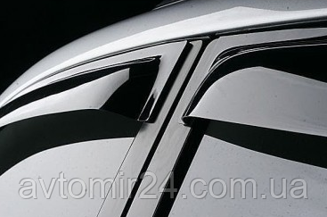 Дефлектори вікон Dacia Sandero 2 хетчбек с 2012-2020 вітровики Дача Сандеро 2 2012-2020