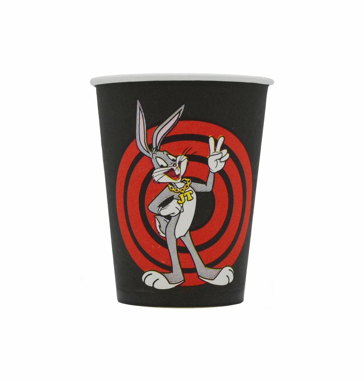 Паперовий стакан Bugs Bunny 250 мл - 50шт/уп - кр 75 одноразовий стаканчик для гарячих холодних напоїв чаю