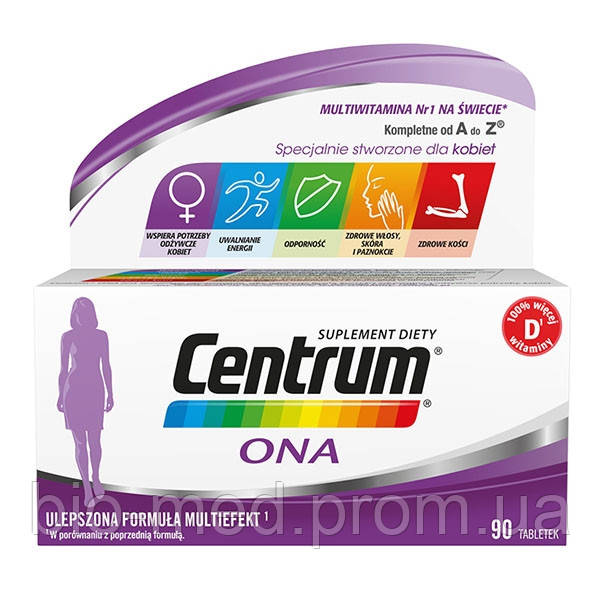 CENTRUM ONA — для здоров'я жінки, 90 таб., фото 1