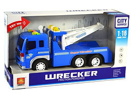 Машинка Вантажівка з Краном інерційне світло та звук 26 см WY330B