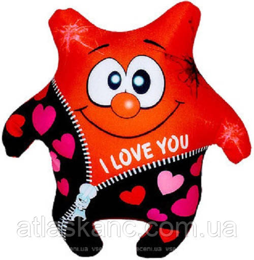 Купить Игрушка Мягкая Антистресс Звезда в сердцах 23.5 см DT-ST-01-48 ...