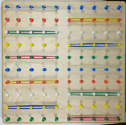 Геоборд або Планшет Математичний 30 х 30 см — 100 пластикових стійок + 30 гумок AS-7137