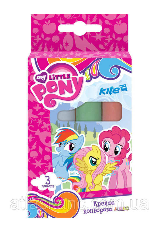Крейда кольорова Kite "My Little Pony" 3 шт 8 см LP17-077