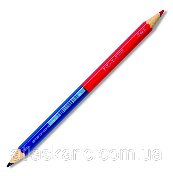 Олівець Koh-i-noor двоколірний Синьо-червоний 3423