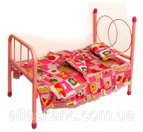 Іграшка Ліжечко металева рожева Baby bed 5889
