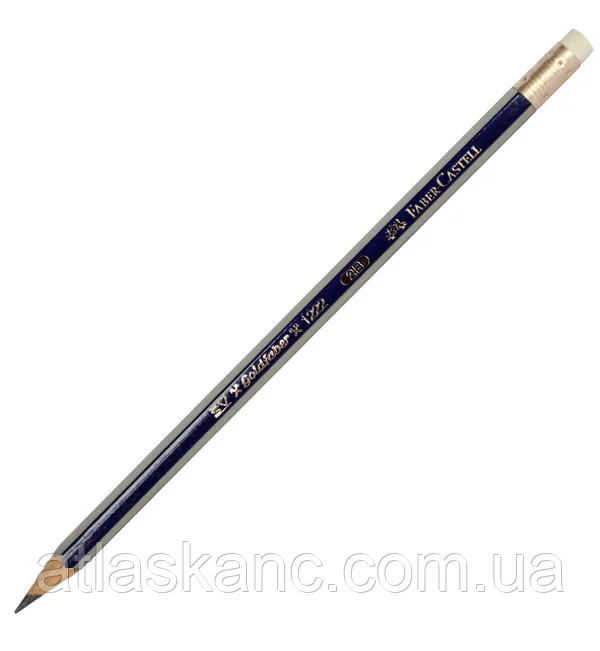 Олівець графітний Faber Castell GoldFaber 2B з гумкою 116802