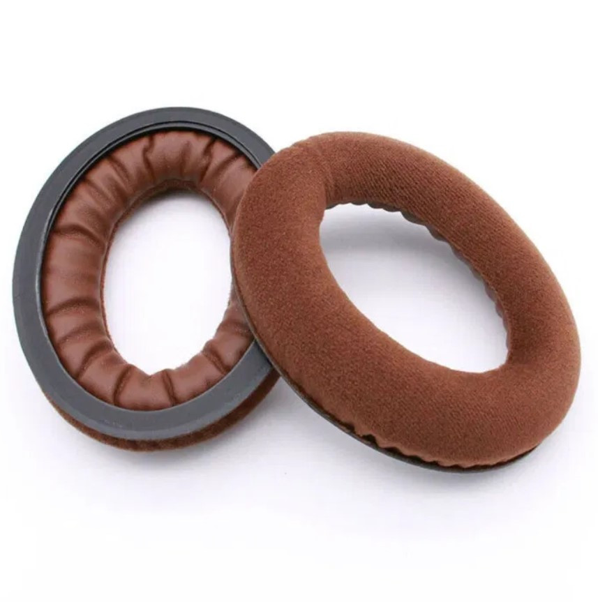 Амбушури для навушників Sennheiser HD599 HD518 HD515 HD598 HD569 HD559 HD558 HD555 HD 560S Колір Коричневий, фото 1