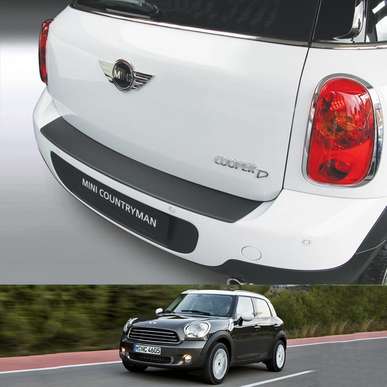 Пластикова захисна накладка на задній бампер для Mini Countryman R60 2010-2016