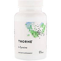 L-тирозин 500мг, Thorne Research, L-Tyrosine, 90 капсул