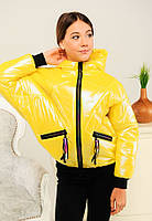 Куртка Селена демисезон для девочки подростковая желтая 40р