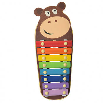 Дитяча іграшка Ксилофон WW-189 дерев'яний (Бегемот)