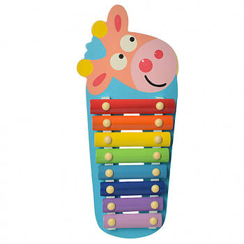 Дитяча іграшка Ксилофон WW-189 дерев'яний (Коровка)