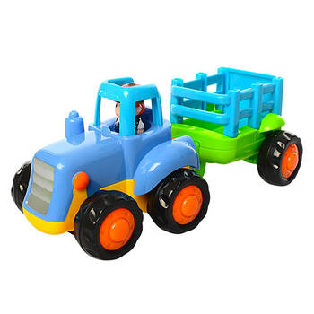 Іграшкова машинка спецтехніка 326AB 15 см (Трактор із причепом)