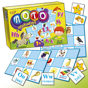 Настільна розвивальна гра "Лото ALPHABET" MKM0327 англійською мовою