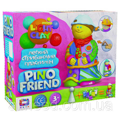 Набір легкого пластиліну, що стрибає, квадрат 70038 ТМ Moon Light Clay Pino Friend, фото 1