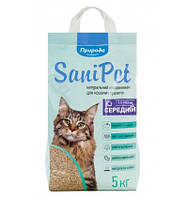 Бентонитовый наполнитель SaniPet средний 5кг для кошачьего туалета