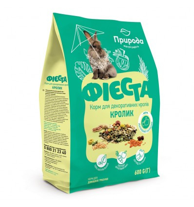 Корм Фієста Кролик для кроликів 600г Природа, фото 1