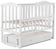 Кровать BabyRoom Зайчонок ZL-301 маятник, ящик, откидной бок белый