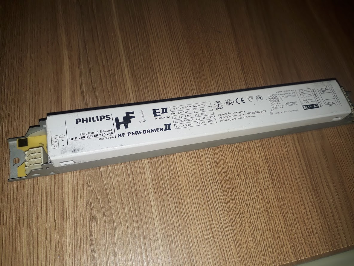 Баласт для денних ламп 2 на 58 ватів Philips 2х58w HF-P 258 TL-D III 220-240 В 50/60 Гц, фото 1