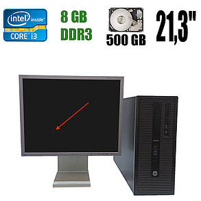 HP EliteDesk 800 G1 Mini Tower / Intel Core i3-4130 (2(4) ядра по 3.40 GHz) / 8 GB DDR3 / 500 GB HDD + Монітор, фото 1