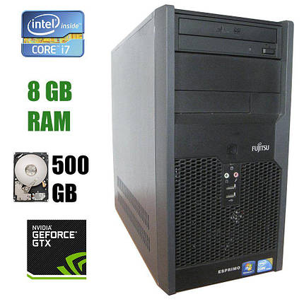 Fujitsu Esprimo Tower / Intel Core i7-860 (4(8) ядра по 2.8 - 3.4 GHz) / 8gb DDR3 / 500 GB HDD / nVidia GeForce GTX 750 Ti, 2 GB GDDR5, 128-bit, фото 2