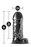 Фалоімітатор Гігант JET DESTROYER CARBON METALLIC BLACK 20см на 8см, фото 4