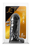 Фалоімітатор Гігант JET DESTROYER CARBON METALLIC BLACK 20см на 8см, фото 5