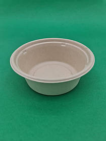 Тарілка паперова кругла глибока 400 ml (бежева) (50 шт.)