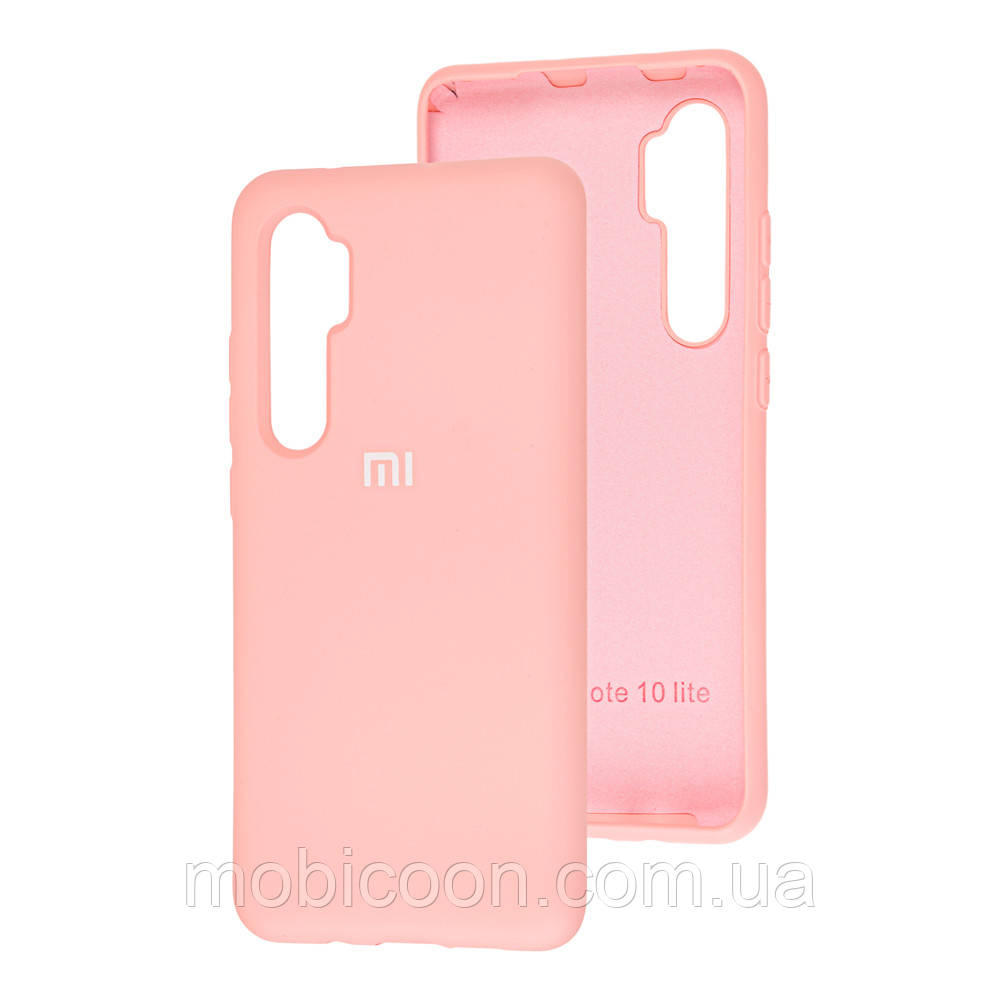 Чохол Silicone case full для Xiaomi Mi Note 10 Lite light pink (сяоми мі нот 10 лайт)