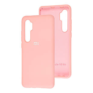 Чохол Silicone case full для Xiaomi Mi Note 10 Lite light pink (сяоми мі нот 10 лайт)