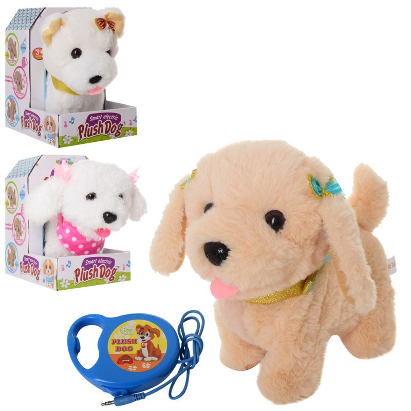 Собака сенсорна MP 0210, 20 см, реагує на бавовну, звук, ходить, м'яка, фото 1