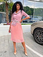 Очаровательное молодежное платье стильного фасона с плиссированной юбкой Фреза