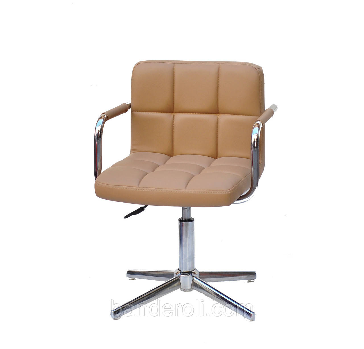 Крісло ARNO - ARM Modern Base екокожа бежевий 1009, з підлокітниками на стопах з регулюванням висоти, фото 1