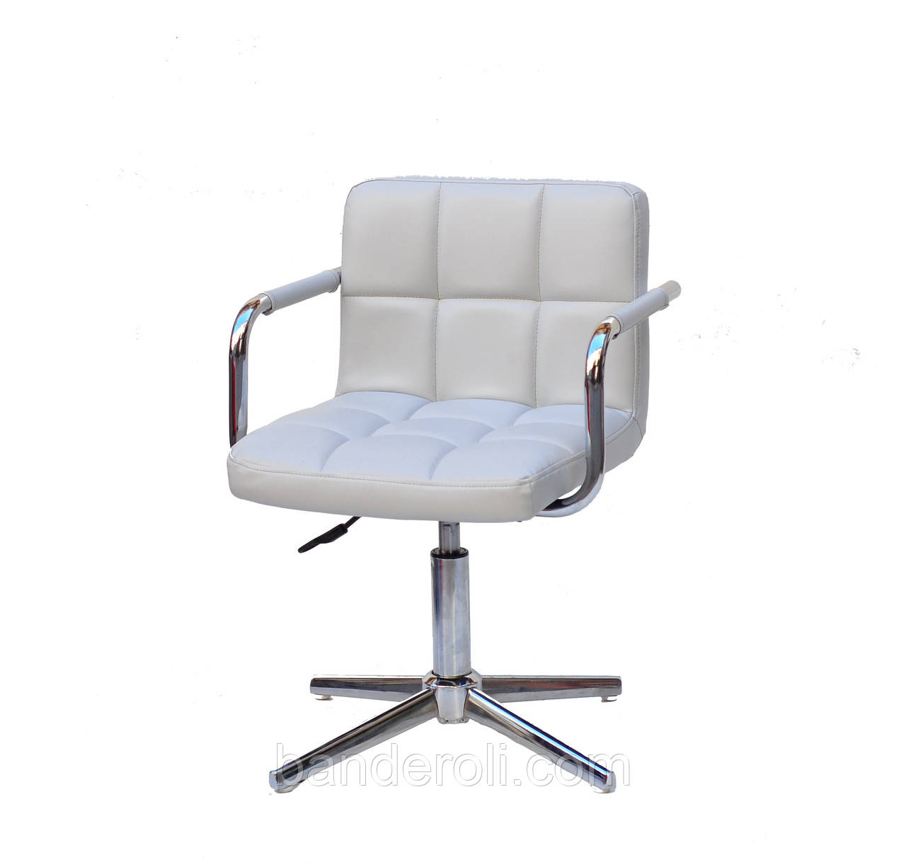 Кресло ARNO - ARM Modern Base екожа сірий 1008, з підлокітниками на стопах з регулюванням висоти, фото 1