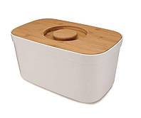 Joseph Joseph Bread Bin Хлебница белая с бамбуковой доской (81097)