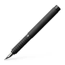 Ручка перова Faber-Castell Essentio Aluminium Black алюмінієва, чорний корпус, пером F, 148481