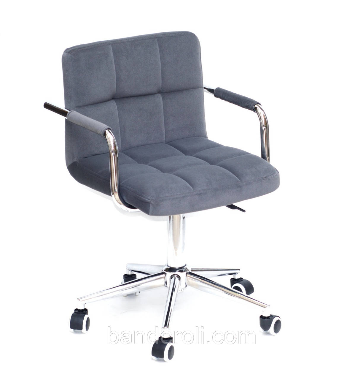 Крісло Arno-Arm Modern CH-Office оксамит сірий В-1004, фото 1