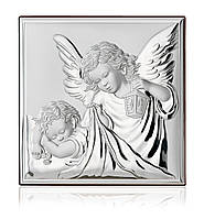 Серебряная икона детская Ангелы 3L (80 x 80)