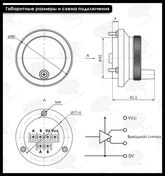 Энкодер (ручной генератор импульсов) RE80-100PPR-5L (ID#1236017897 ...