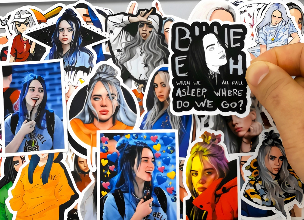 Набір стікерів Billie Eilish (stk-008) (50 шт.)