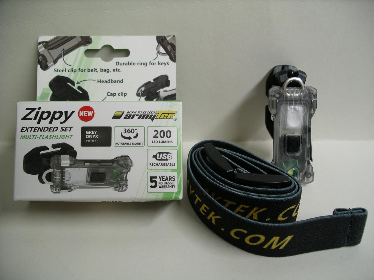 Ліхтар ARMYTEK ZIPPY GREY ONYX кишеньковий, Розширений набір