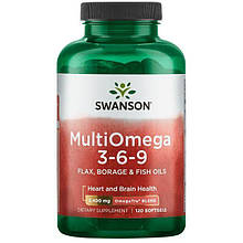 Омега 3 6 9, Swanson multi omega 3-6-9 120 softgels