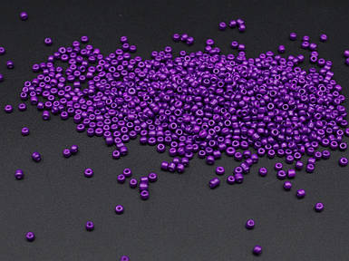 Бісер для бісероплетіння Круглий Фіолетовий №8/0. 3мм. Непрозорий 100г/уп. ААА Намистини для декупажу